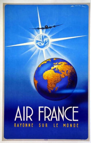 Affiche AIR FRANCE Rayonne sur le Monde